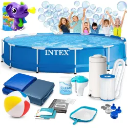 Garden Frame Pool 366x76 cm 16in1 INTEX 28212 + bubble machine FREE