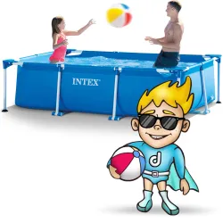 Easy to assemble 300 x 200 x 75 cm garden pool, perfect for relaxation