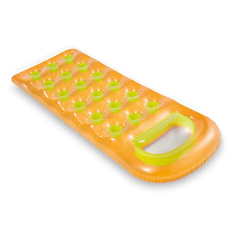 Inflatable swimming mattress with window Intex 59895, comfortable water float
