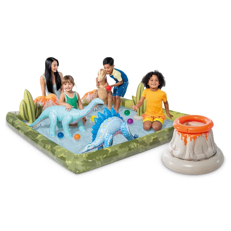 Colorful inflatable playground Park Jurajski Intex 56132 for kids