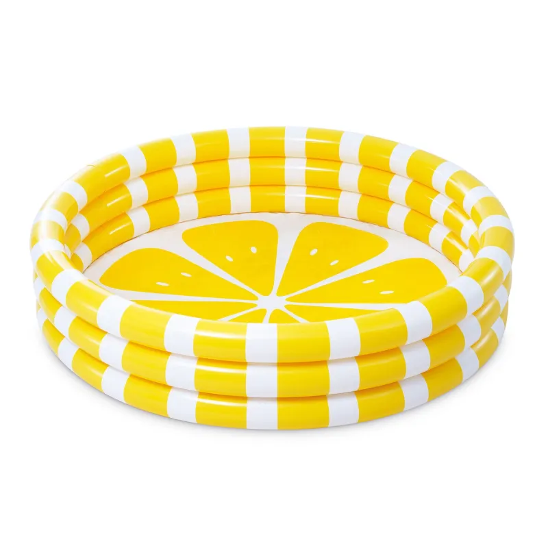 Lemon inflatable pool, a colorful addition for garden or beach