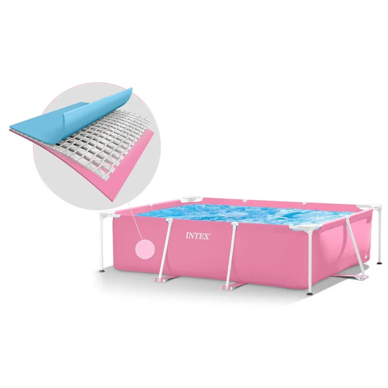 Blue garden frame pool, perfect for summer enjoyment