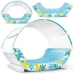 Inflatable island 224 x 150 cm made of durable material for water use