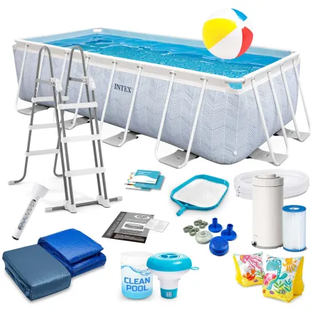 400 x 200 x 100 cm frame pool set 18in1 for outdoor use