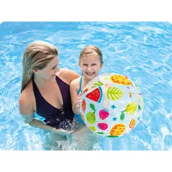 51 cm inflatable beach ball with fruit design, ideal for summer beach activities