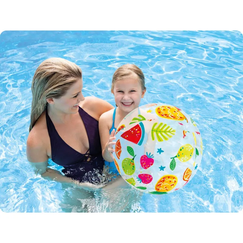 51 cm inflatable beach ball with fruit design, ideal for summer beach activities