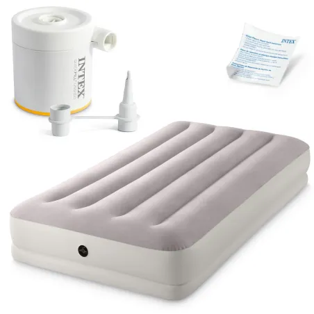 Double inflatable airbed 191x99x30 cm with electric pump, perfect for outdoor use