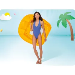 Stylish orange inflatable armchair mattress INTEX 56802 for outdoor lounging
