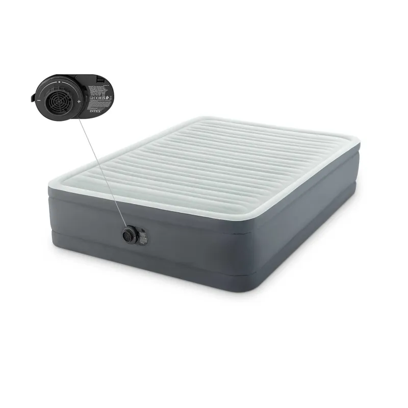 Comfortable double airbed 203x152x46 cm for garden use and outdoor adventures