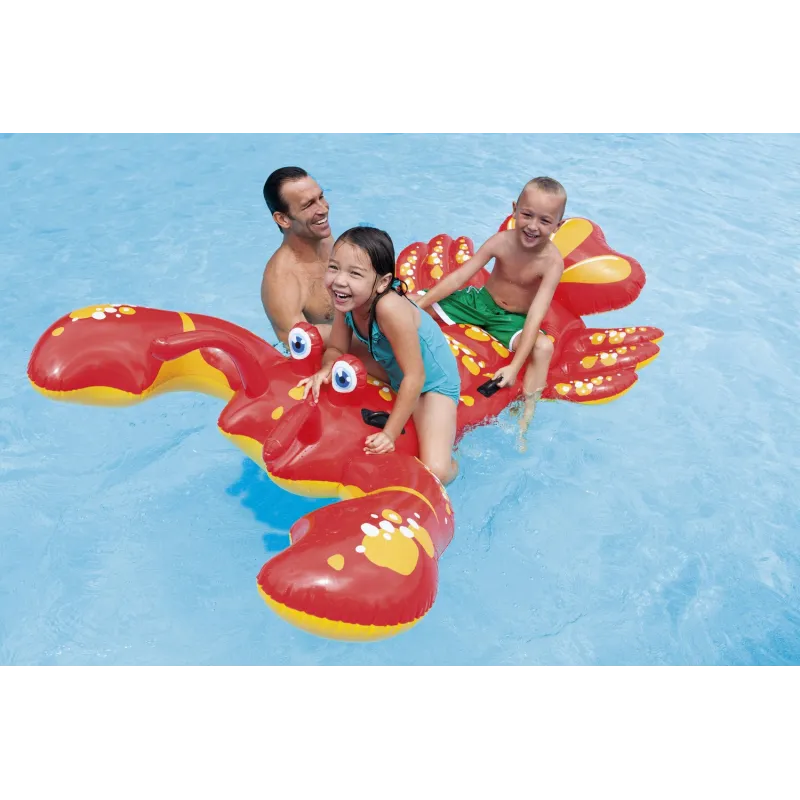 Brightly colored lobster swimming toy 213 x 137 cm