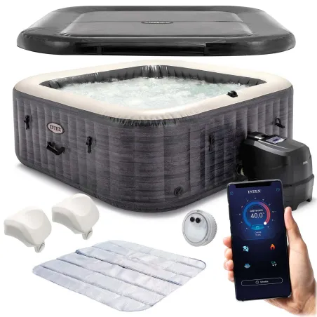 Inflatable SPA with hydromassage for 4 people, comfortable and relaxing inflatable jacuzzi