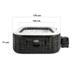 Inflatable SPA with hydromassage, durable materials and comfortable seating, perfect for gatherings
