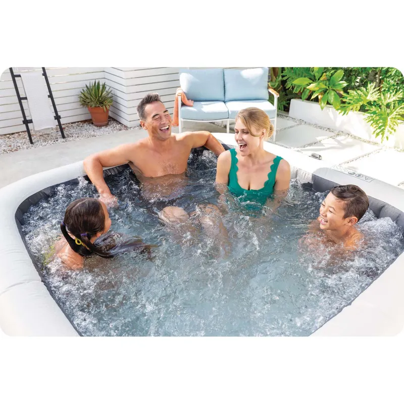 Inflatable SPA with hydromassage, ideal for family or friends, shared moments of relaxation