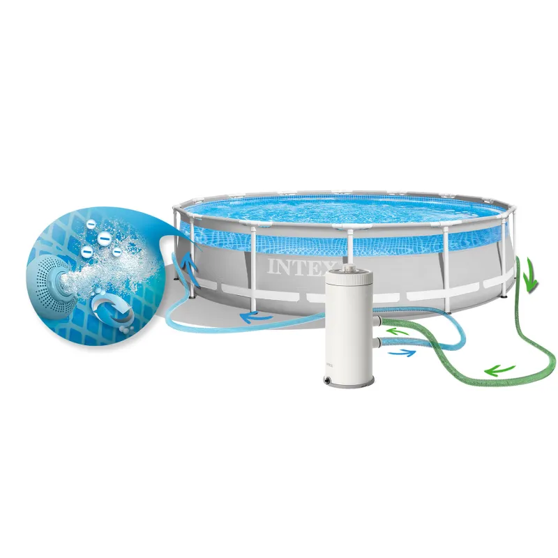 Easy to assemble 12-in-1 garden pool 427 x 107 cm for convenience