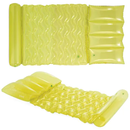 Lime green inflatable swimming mattress Intex 58725, perfect for summer relaxation