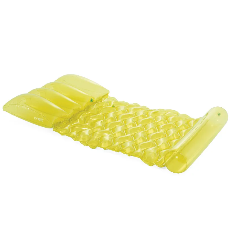 Lime green swimming mattress, great for garden or holiday by the water