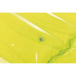 Lime green swimming mattress, ideal for kids and adults in the water