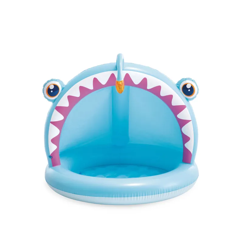 Fishing Angler Baby Pool with Canopy 102 x 94 cm, safe kids pool for summer fun