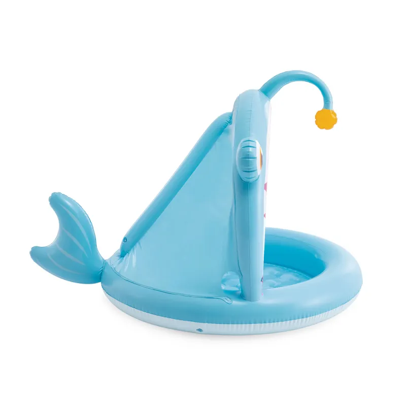 Fishing Angler Baby Pool with Canopy 102 x 94 cm, ideal for kids' garden playtime