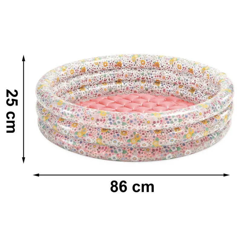 Colorful inflatable pool, perfect for outdoor summer fun