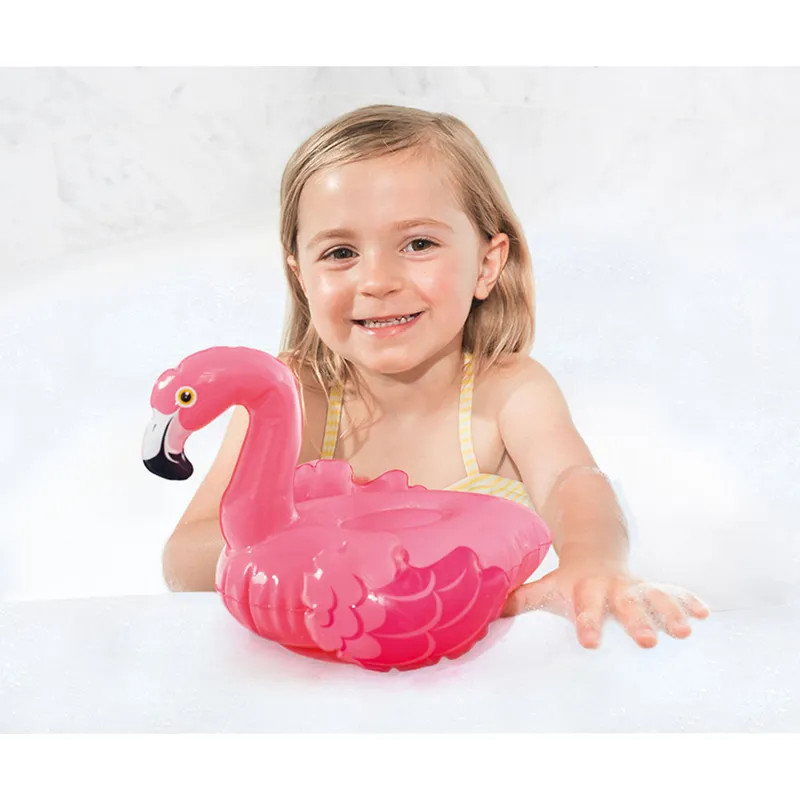 Colorful flamingo bath toy, perfect for fun in the water