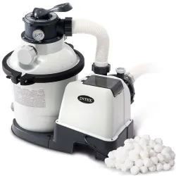 Sand filter pump + filter balls 5700 l/h Intex 26644