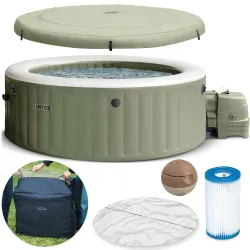Inflatable SPA with hydromassage for 4 people, perfect for garden relaxation