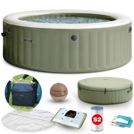 6-person inflatable SPA with hydromassage, perfect for outdoor relaxation