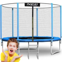 Neo-Sport Garden Trampoline 6ft/183cm with Outer Net and Ladder