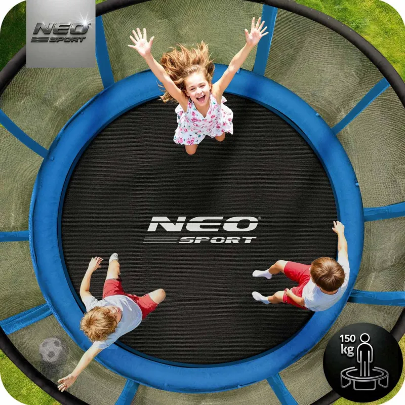 10ft garden trampoline, sturdy build perfect for kids jumping fun