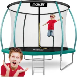 Garden Trampoline 10ft/312cm with Net, Profiled Poles and Ladder