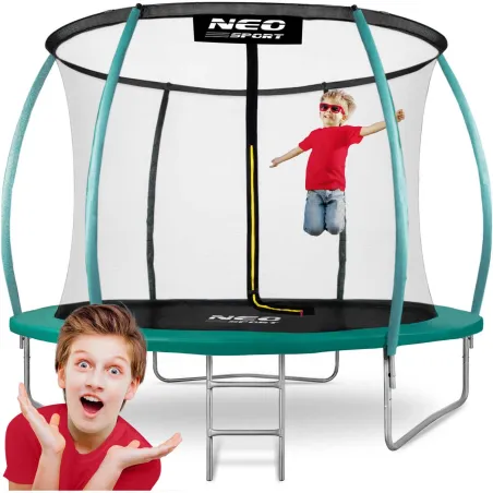 10ft garden trampoline with safety net, perfect for family fun and outdoor activities