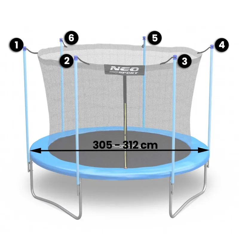 Inner net for 312cm trampoline, perfect for garden use, trampoline parts