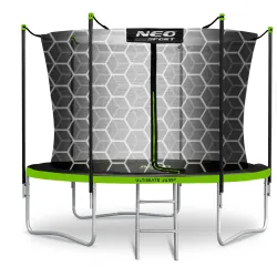 Green 8ft garden trampoline, perfect for outdoor play and exercise