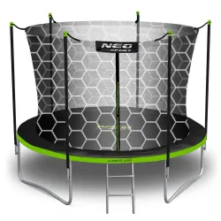 Green 10ft garden trampoline, great for backyard fun and exercise