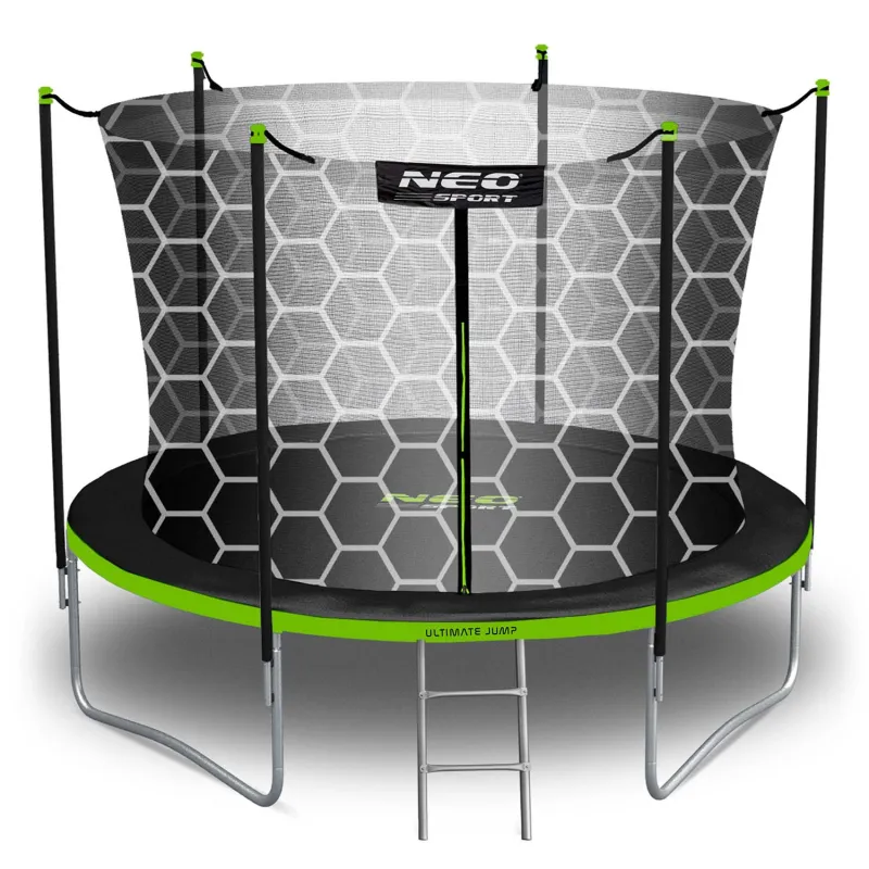 Green 10ft garden trampoline, great for backyard fun and exercise