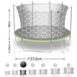 10ft garden trampoline, perfect for children's play in the backyard