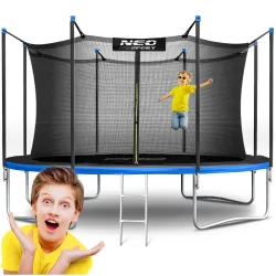 Garden Trampoline 13ft/404cm with Inner Safety Net and Ladder Neo-Sport