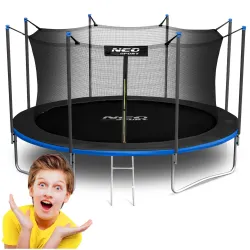 Garden Trampoline 15ft/465cm with Inner Safety Net and Ladder Neo-Sport