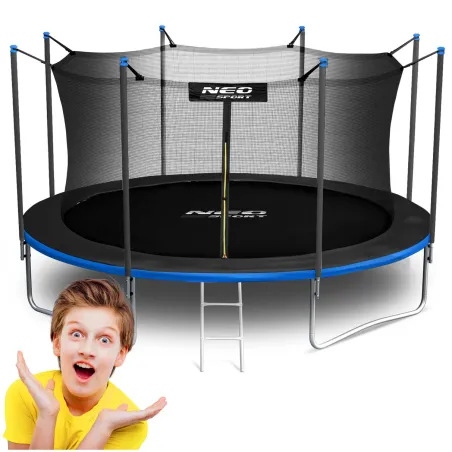 Garden trampoline 15ft with safety net and ladder, perfect for outdoor fun