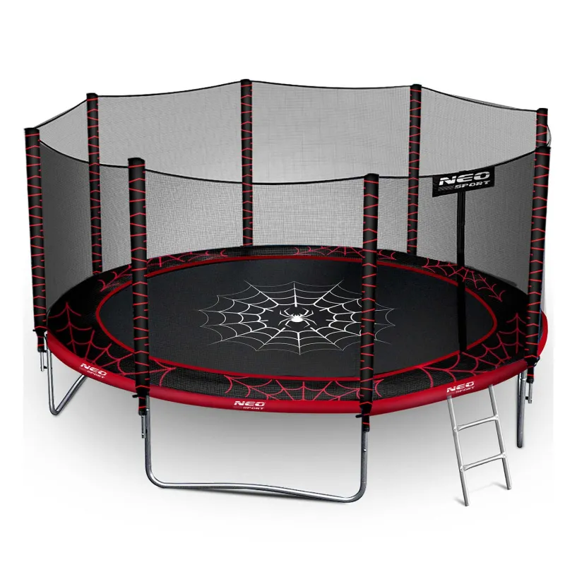 Durable 12ft garden trampoline with strong safety net for secure jumping