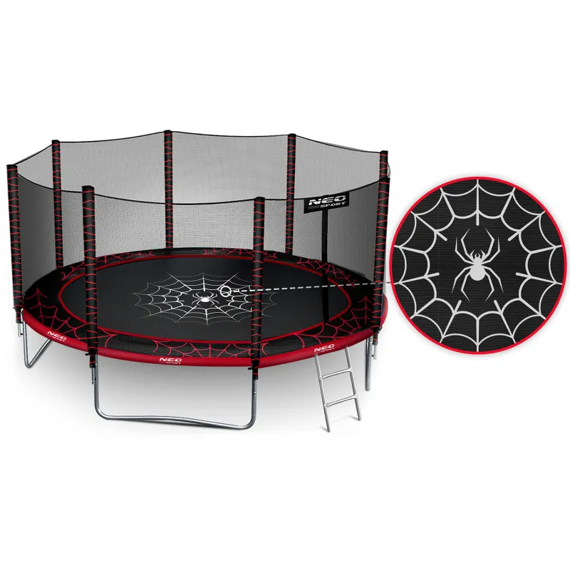 Green 14ft Trampoline with Safety Net by Neo-Sport