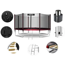 Garden trampoline with ladder, perfect for outdoor activities