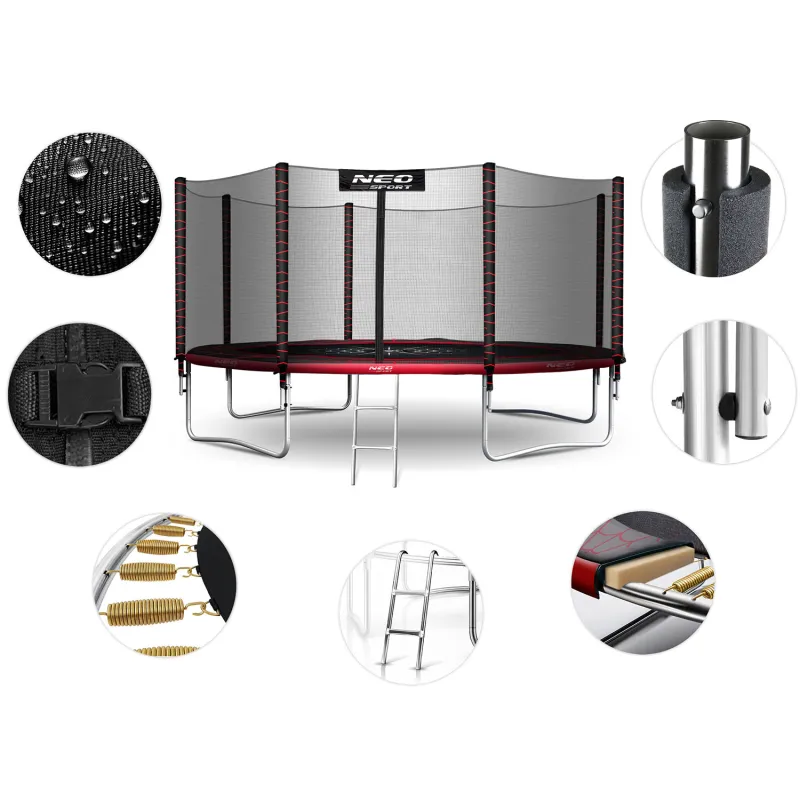 Garden trampoline with ladder, perfect for outdoor activities