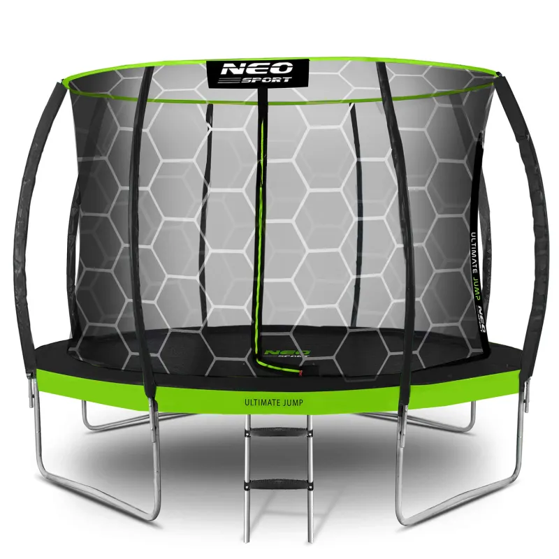 Colorful and durable 14ft garden trampoline, perfect for backyard fun