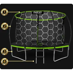 14ft trampoline, excellent for children's physical activities in the garden