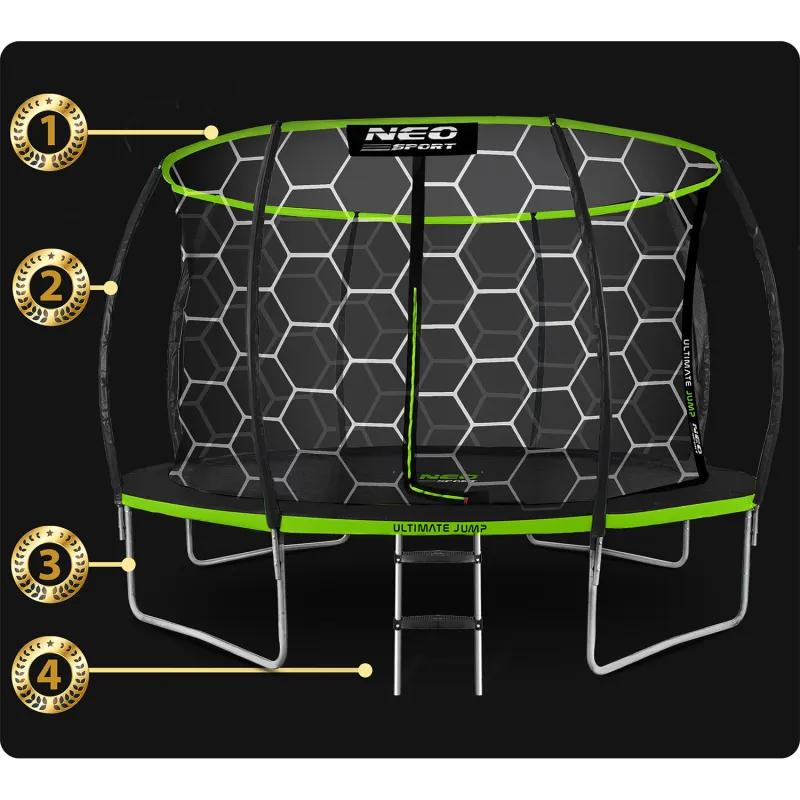 14ft trampoline, excellent for children's physical activities in the garden