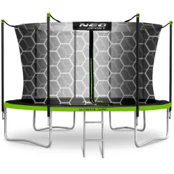 Trampoline ladder with non-slip steps, safety features