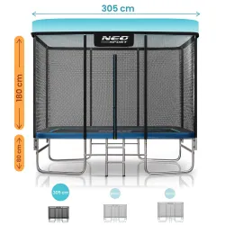 10x7ft garden trampoline, great for family activities in the backyard