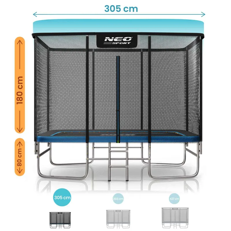 10x7ft garden trampoline, great for family activities in the backyard